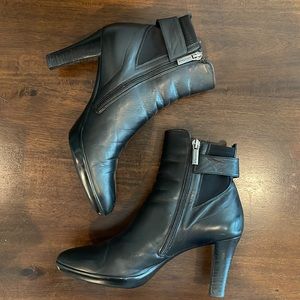 Aquatalia Black Rogue Royal Leather Weatherproof Boots Booties‎ | EUC | …